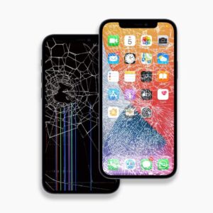 iPhone 13 mini mit beschädigtem Kameraglas